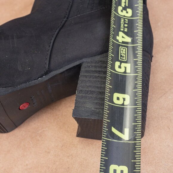 Blondo Women Western Black Leather Waterproof Zip Ankle Boots sz 7 - Picture 6 of 8